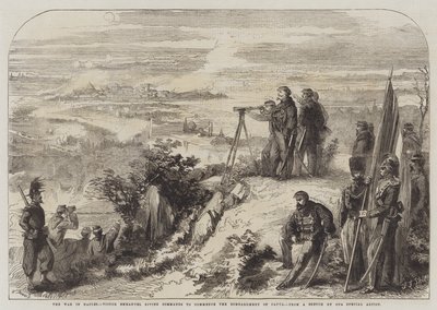 La guerra en Nápoles, Víctor Manuel dando órdenes para comenzar el bombardeo de Capua de Frederick John Skill